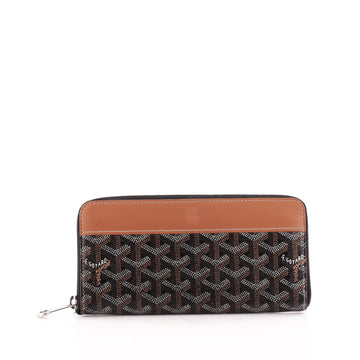 Goyard Matignon Zip-Around Wallet Coated Canvas with Leather
