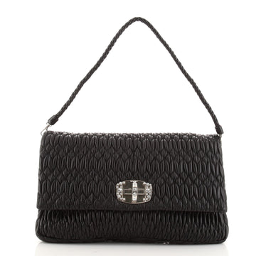 Miu Miu Crystal Clutch Matelasse Leather Large