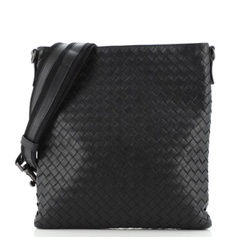 Bottega Veneta Flat Messenger Bag Intrecciato Nappa Small