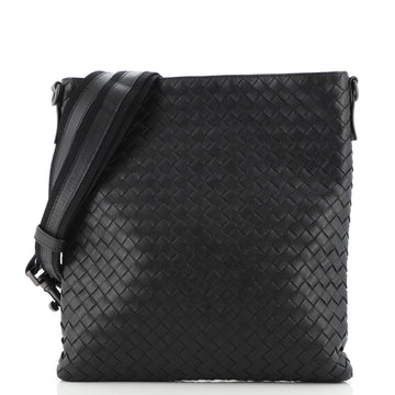 Bottega Veneta Flat Messenger Bag Intrecciato Nappa Small