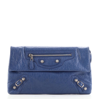 Balenciaga Giant Studs Envelope Clutch Leather