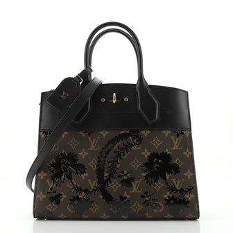 Louis Vuitton City Steamer Handbag Limited Edition Blossom Monogram Canvas and Leather MM