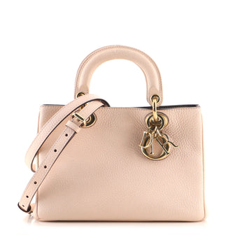 Christian Dior Diorissimo Tote Pebbled Leather Mini