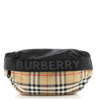 Burberry Bum Bag Vintage Check Canvas with Nylon