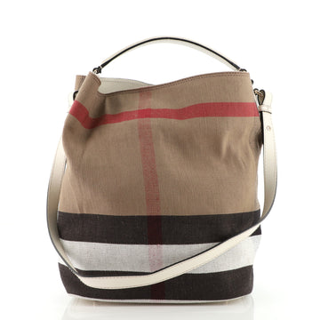 Burberry Ashby Bag Mega Check Canvas Medium