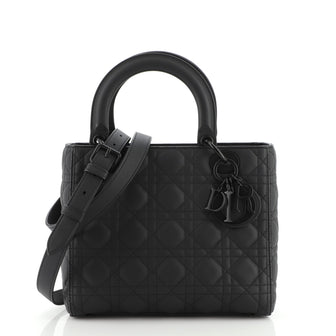 Christian Dior Ultra Matte Lady Dior Bag Cannage Quilt Calfskin Medium