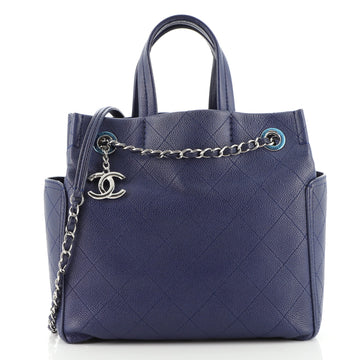 Chanel CC Pocket Tote Quilted Caviar Small