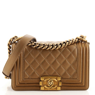 Chanel Boy Flap Bag Quilted Lambskin Small