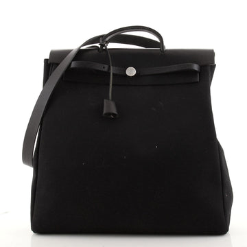 Hermes Herbag Toile and Leather MM