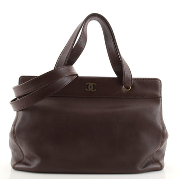 Chanel Vintage Shopping Tote Leather Large