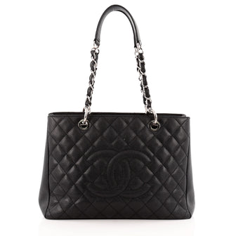 Chanel Grand Shopping Tote Quilted Caviar