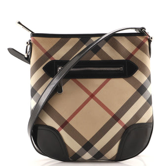 Burberry Dryden Crossbody Bag Nova Check Coated Canvas