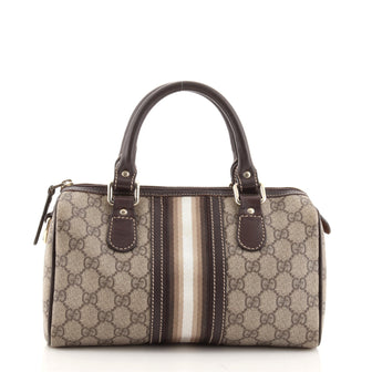 Gucci Web Joy Boston Bag GG Coated Canvas Small