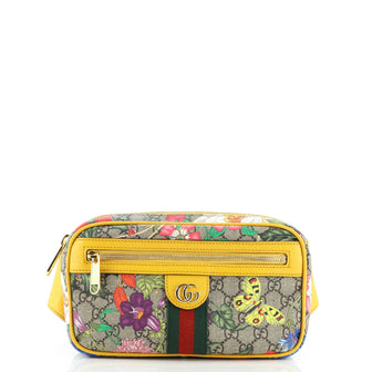 Gucci Ophidia Belt Bag Flora GG Coated Canvas Medium
