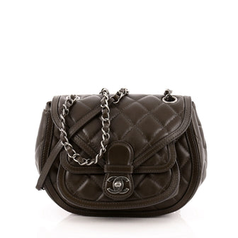 Chanel Saddle Bag Quilted Calfskin Small