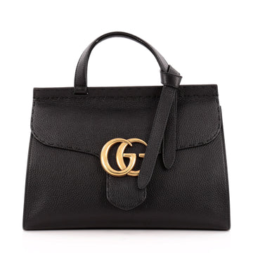 Gucci Marmont Top Handle Bag Leather Small