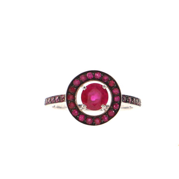 Boucheron Ava Ring 18K White Gold and Rubies