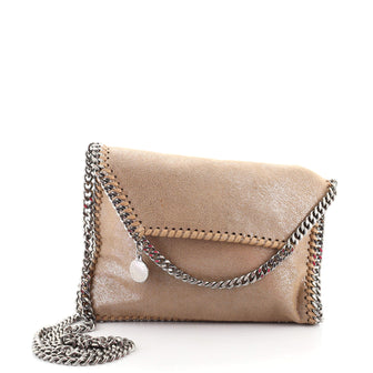 Stella McCartney Falabella Fold Over Flap Crossbody Bag Shaggy Deer Mini