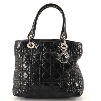 Christian Dior Lady Dior Soft Tote Cannage Quilt Patent Large