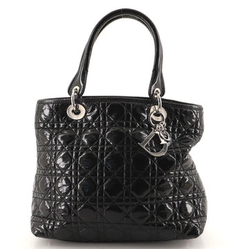 Christian Dior Lady Dior Soft Tote Cannage Quilt Patent Large