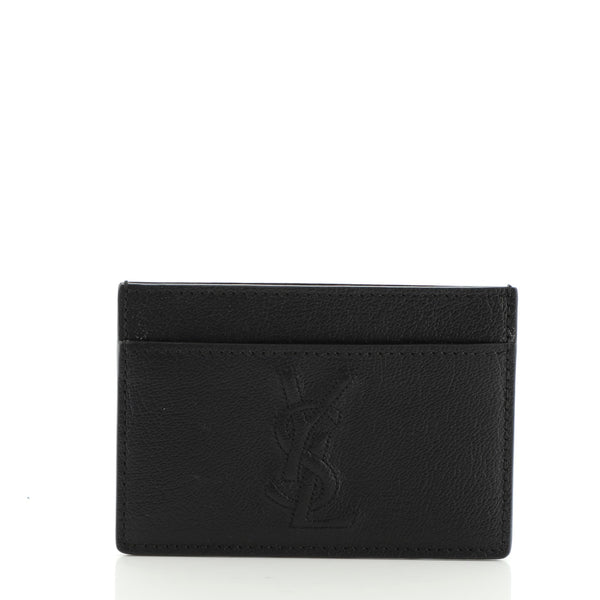 SAINT LAURENT Monogram leather card holder BLACK – Top Quality Yves Saint  Laurent Bags Shop