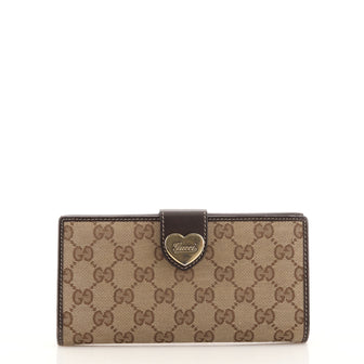 Gucci GG Charm Continental Wallet GG Coated Canvas Long