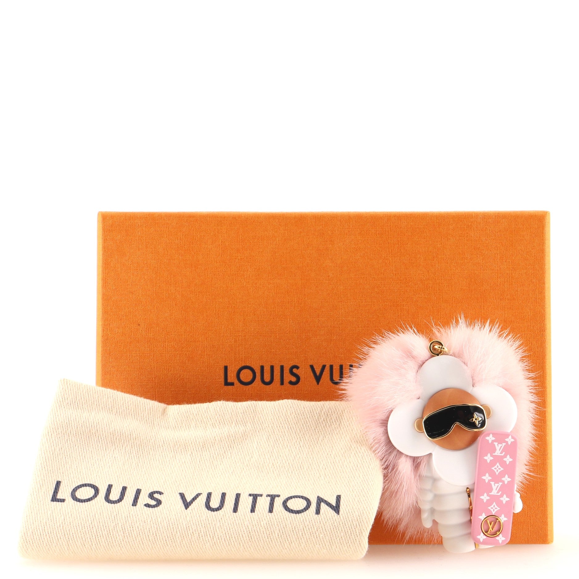 Louis Vuitton Vivienne Snowboard Bag Charm and Key Holder Wood and
