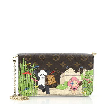 Louis Vuitton Felicie Pochette Limited Edition Vivienne Xmas Monogram Canvas