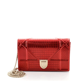 Christian Dior Diorama Wallet on Chain Cannage Embossed Calfskin