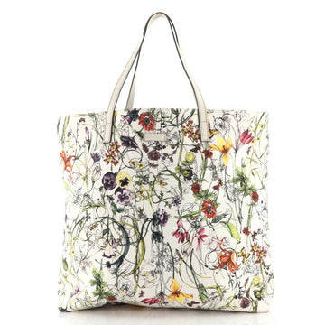 Gucci Open Tote Flora Canvas Tall