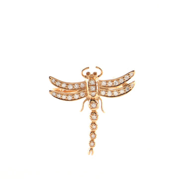 Tiffany & Co. Dragonfly Brooch 18K Rose Gold with Diamonds