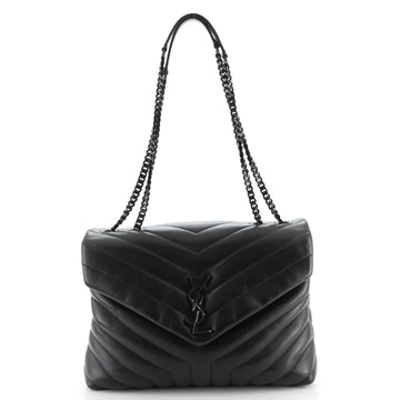 Saint Laurent LouLou Shoulder Bag Matelasse Chevron Leather Medium