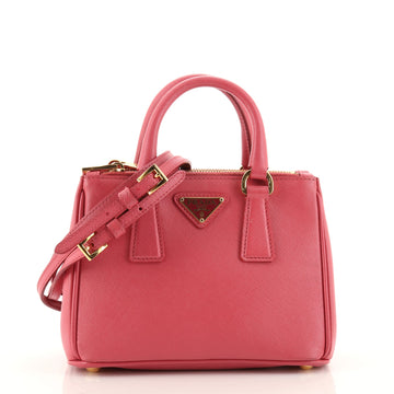 Prada Galleria Double Zip Tote Saffiano Leather Mini