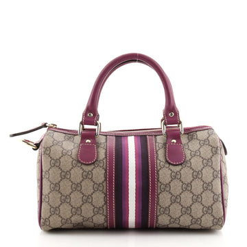 Gucci Web Joy Boston Bag GG Coated Canvas Small