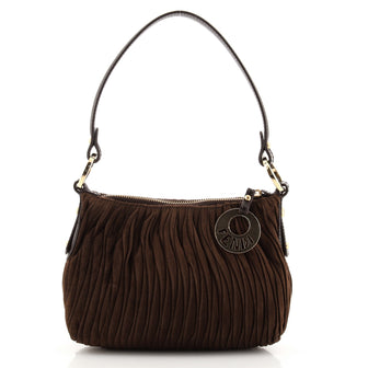 Fendi Chef Zip Pochette Suede Mini