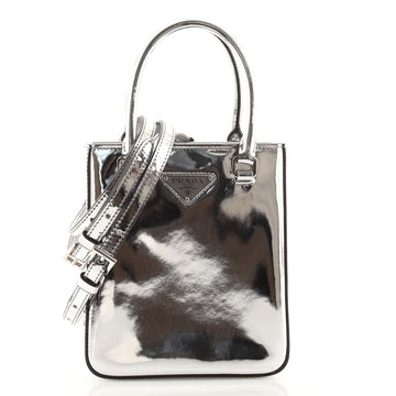 Prada Brushed Convertible Tote Leather Small
