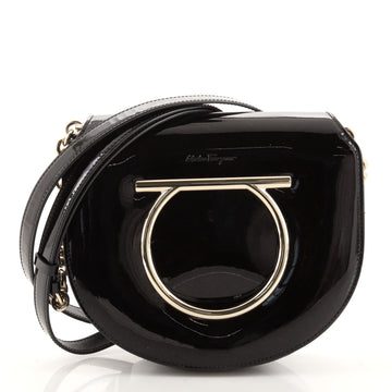Salvatore Ferragamo Vela Flap Crossbody Bag Patent Medium