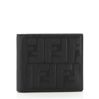Fendi Bifold Wallet Zucca Embossed Leather Compact