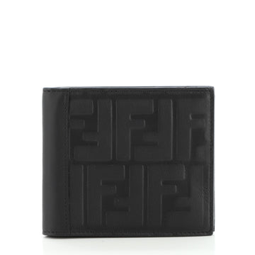 Fendi Bifold Wallet Zucca Embossed Leather Compact