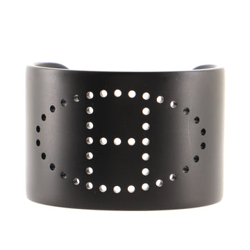 Hermes Evelyne Cuff Bracelet Brushed Metal Small