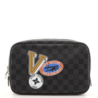 Louis Vuitton Toiletry Pouch Limited Edition Damier Graphite LV League GM Limited Edition Damier Graphite LV League GM