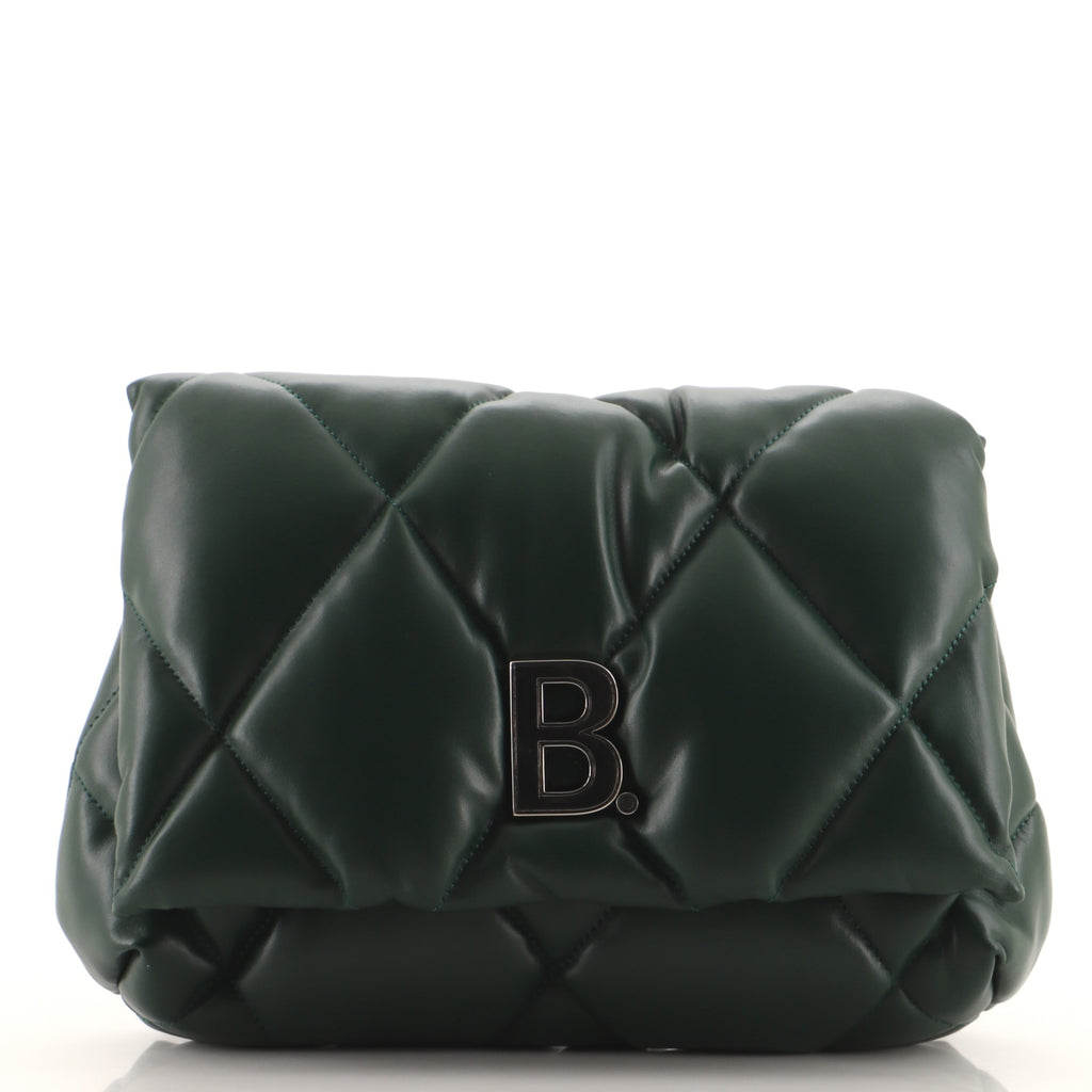 Balenciaga Touch Clutch Quilted Puffy Leather Small 112212
