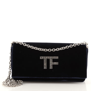 Tom Ford TF Chain Clutch Velvet with Crystals