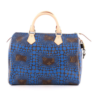 Louis Vuitton Speedy Handbag Limited Edition Kusama Monogram Town Canvas 30