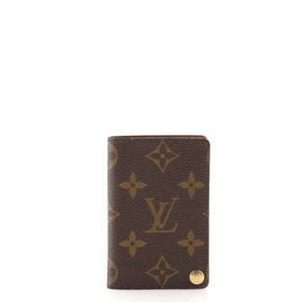 Louis Vuitton Porte Cartes Pression Card Case Monogram Canvas