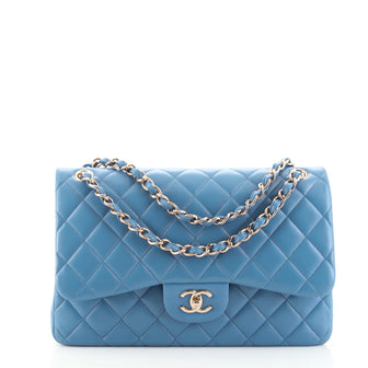 Chanel Classic Double Flap Bag Quilted Caviar Jumbo