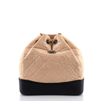 Chanel Gabrielle Backpack Quilted Aged Calfskin Small