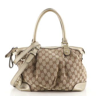 Gucci Sukey Top Handle Satchel GG Canvas Medium