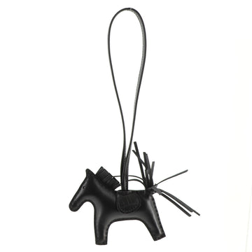 Hermes So Black GriGri Rodeo Touch Bag Charm Leather with Alligator PM