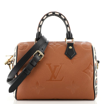 Louis Vuitton Speedy Bandouliere Bag Wild at Heart Monogram Empreinte Giant 25
